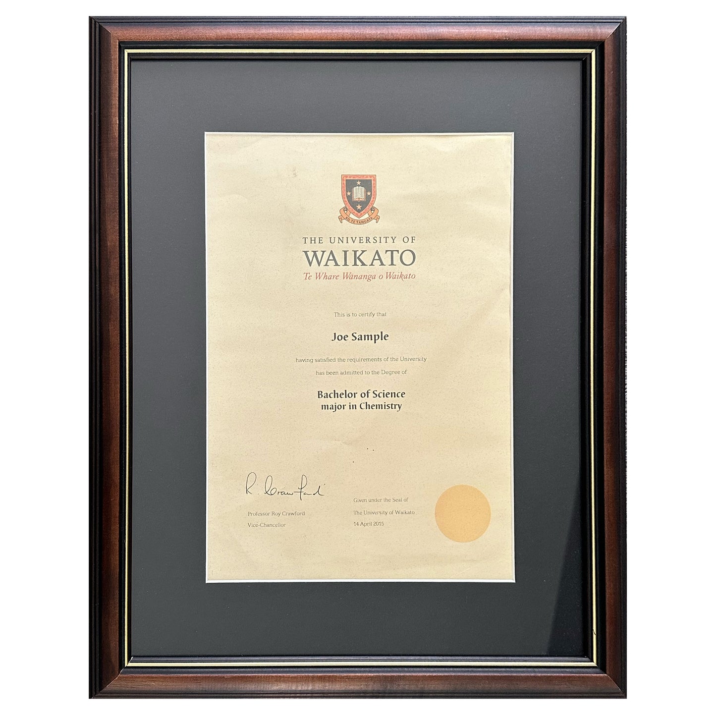 University of Waikato Degree Frame - Two Tone Frame