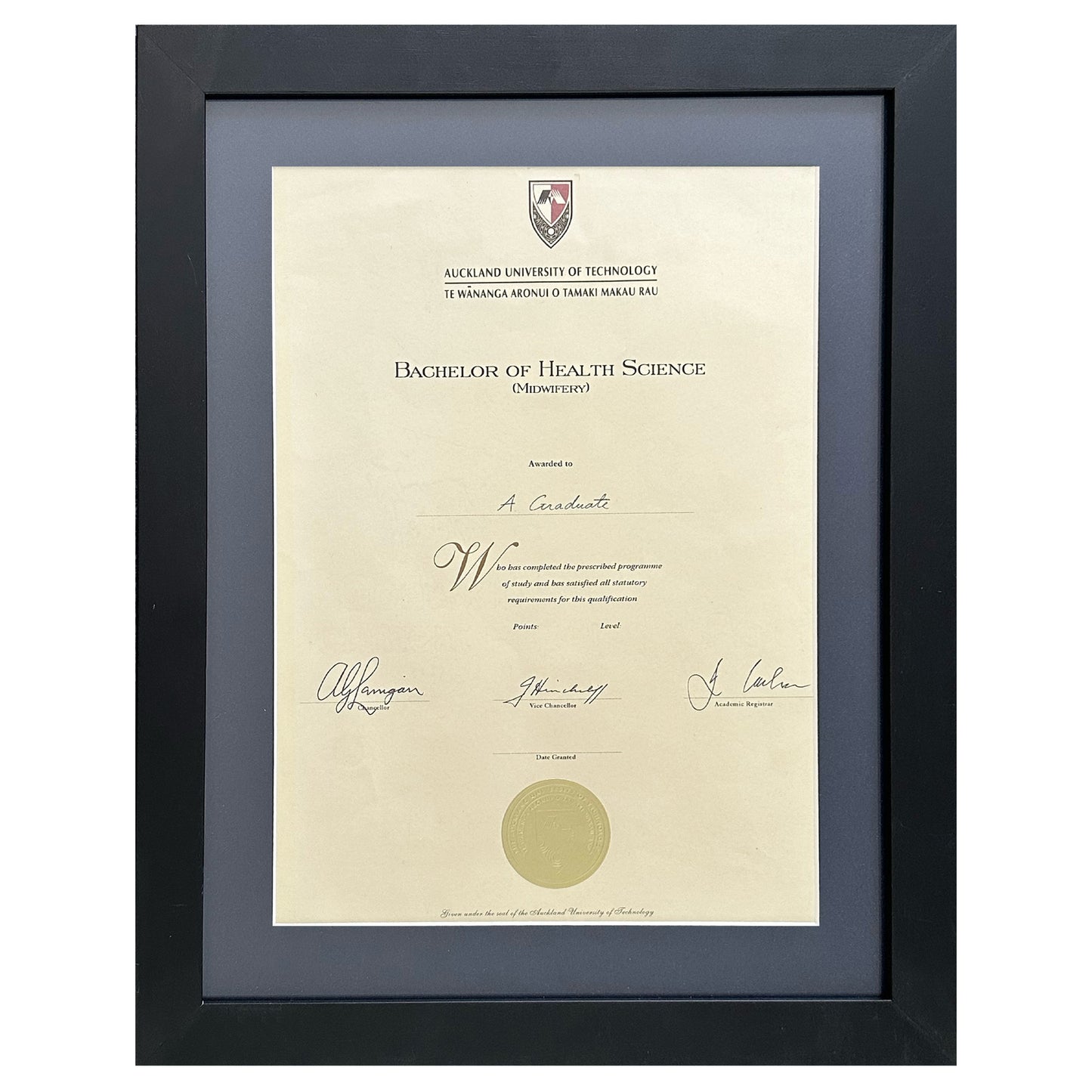 AUT Degree Frame - Black
